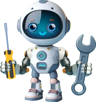 Adapter mascot: robot holding a screwdriver and spanner