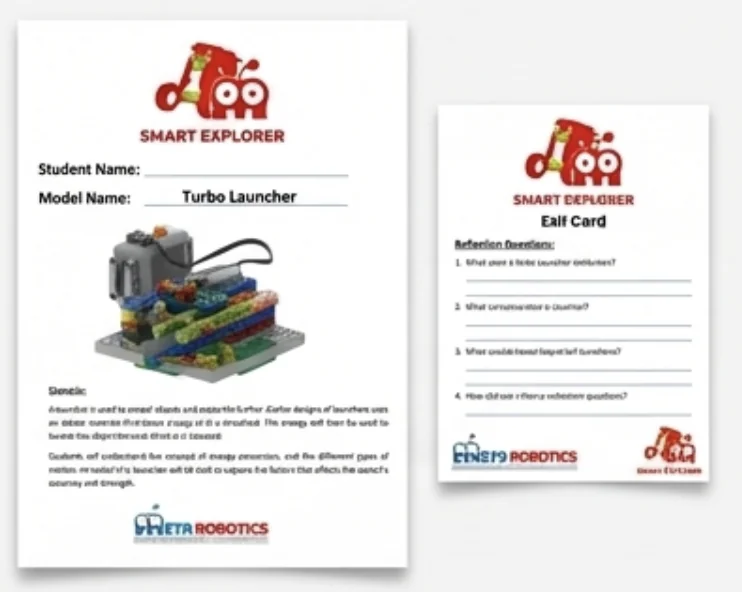 Smart Explorer student worksheet and exit card for the Turbo Launcher